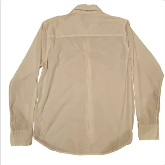 Vintage Red Mens Medium White Button-Up Shirt 100% Cotton Embroidered Front Made - Picture 2 of 7